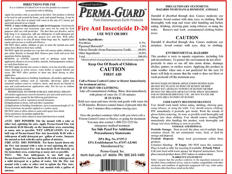 Fire Ant Insecticide D20 30lb Bag